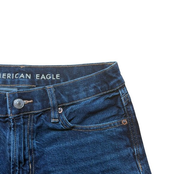 American Eagle Womens Strigid Denim High-Rise Relaxed Shorts Size 0 - Picture 2 of 7